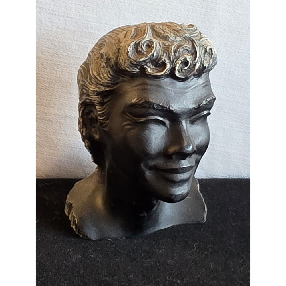 Vintage Frank Schirman KANOA Bust 4" Made in Hawaii Exotic Black Coral MCM Tiki
